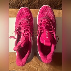Team Curry 9, size 13, pink/white